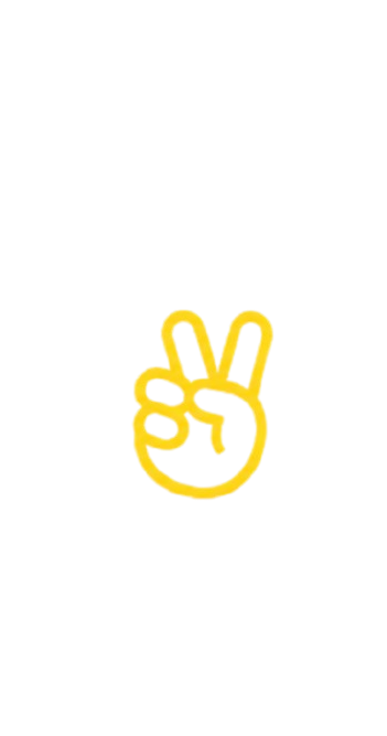 Peace hand sign